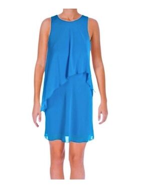 Ralph Lauren Georgette Overlay Shift Dress